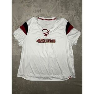 Fanatics San Francisco 49ers Womens 3XL Lace Up Jersey Kittle 85 White Red